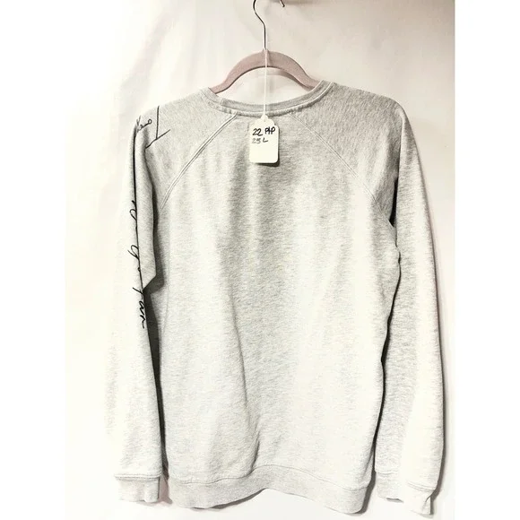 Peloton Womens Heather Grey Gradient Logo Raglan Sweatshirt Size M Together We G - Picture 3 of 4